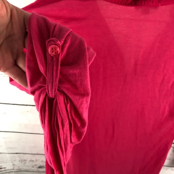 Splendid Roll Tab Sleeve Two Tone Blouse XS - Picture 6 of 7